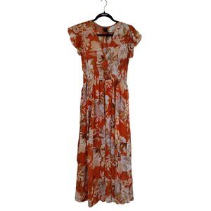 Kate & Lily Maxi Dress Womens Petite Floral Wrap 6P Sleeveless Lightweight